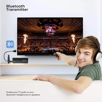 Bluetooth Audio Uztvērējs, Raidītājs V5.0 Bezvadu Audio Dongle RCA un 3,5 mm Ligzda Aux 3 in 1 Adapteris Mājas TV Austiņas PC Auto