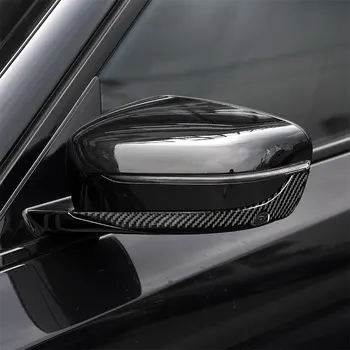 Oglekļa Šķiedras Auto Piederumi Interjera Atpakaļskata Spogulis Anti-sadursmes Sloksnes Vāciņš Melns, Uzlīmes BMW 5. Sērijas G30 2016-2019