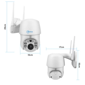 Movols 1080P PTZ Automātiskā izsekošanas IP kameras Wifi 4X Digital Zoom Drošības Kameras IS Waterproof Ātrums Dome 2MP Novērošanas kamera