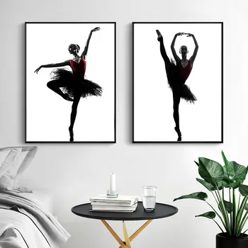 Baleta Balerīna Dejotājs Meitene Audekls Plakāti Klasiskā Izdrukas Minimālisma Sienas Mākslas Glezniecības Apdares Bildes Mūsdienu Mājas Dekoru