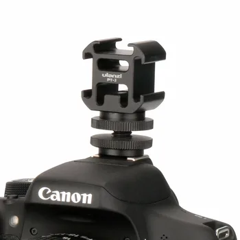 Ulanzi PT-3S Triple Karstā Apavu Mount Adapteri Aukstā Apavu Paplašināt Monitoru Mic Aizpildīt Gaismas par Nikon Canon Sony DSLR Kameru Piederumi