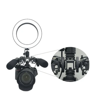 Sporta Kamera Trīs Galvas Karstā Apavu Bāzes Aizpildīt Gaismas Mikrofona Monitors Multi-Function Viens Velciet Trīs Bāzes
