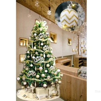 Jaunu 24Pcs baltā zelta Sajauc Ziemassvētku Eglīte Dekori Bumbiņas Ziemsvētki Puse Piekārtiem Bumbu