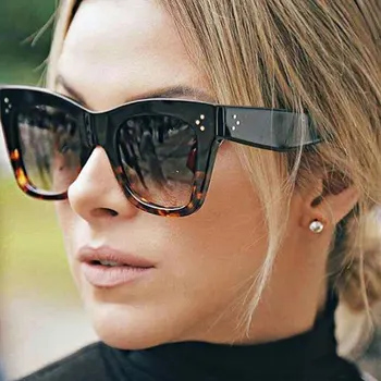 Cat jaunas Acīm Saulesbrilles Sieviešu Luksusa Zīmolu Dizaina Lielizmēra Saules Brilles, Krāsa Objektīvs Sieviešu Sexy Brilles UV400