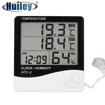 Digitālo Termometru, Higrometru, Laika Stacijas, Temperatūras un Mitruma Testeri Modinātājs Sienas Iekštelpu Āra Sensora Zondi LCD