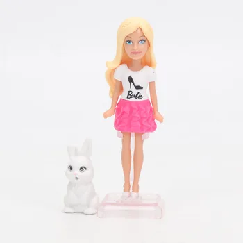 8cm Barbie Lelle Rotaļlietu Komplekts ar Pet Suns, Suņi Barbie Piederumi, Apģērbu, Kleitu, Kurpes Padarīt Uzskatu, Sērijā Barbie Lelles Rotaļlietas FMK63