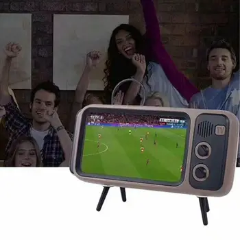 PTH800 Pārnēsājamie Bezvadu Bluetooth Skaļruni, Retro Mājas TV Mobilā Tālruņa Turētājs Atbalsts Stereo Bluetooth Skaļruņu Audio