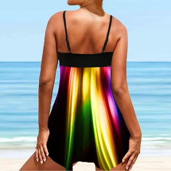 Ir 2021. Jaunas Plus Lieluma Tankini 8XL Peldkostīms Sievietēm Push Up Peldkostīmi Sieviešu Kleita Lielo Izmēru Peldēšana Peldēšanās Kostīmi, Svārki Beach Monokini