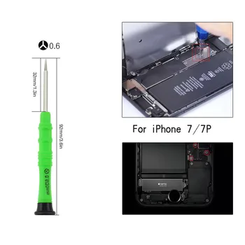 21 1 Mobilo Telefonu Remonta Rīku Komplekts Spudger Pry Atvēršanas Instruments, Skrūvgriežu Komplekts iPhone X 8 7 6S 6, Plus Rokas Instrumentu Komplekts