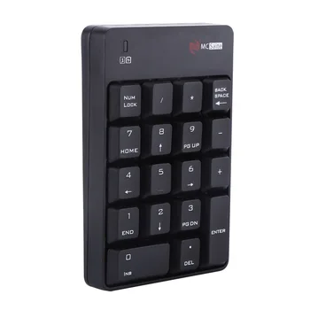 2.4 GHz Wireless Keyboard USB Numpad Ciparu Tastatūra Skaits 18 taustiņi Pad For Laptop PC Melna Balta Bezmaksas Piegāde teclado