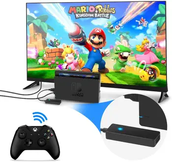 Rocketek Bluetooth Uztvērējs Bezvadu Kontrolieris Adapteris, Nintendo Slēdža Konsoles Pārveidotājs PS3 PS4 vai Xbox One X/S Wii U/Pro