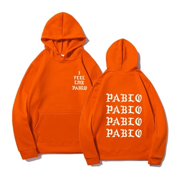Es Jūtu, ka Pāvils Pablo Kanye West sviedri homme hoodies vīriešu sporta Krekls Hoodies Hip Hop Streetwear Hoody pablo pelēkā vārna