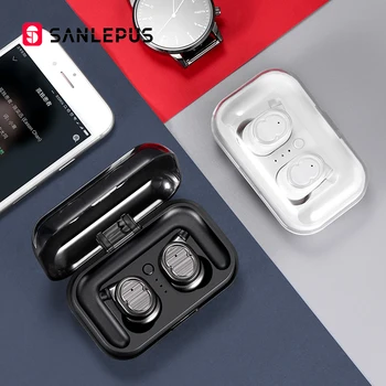 SANLEPUS TWS 5.0 Bezvadu Austiņas Bluetooth Austiņas Sporta Earbuds, Stereo Austiņas, Brīvroku Auriculares Tālruņiem Xiaomi