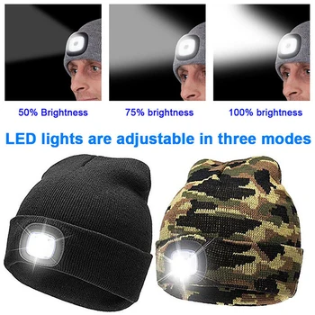 Āra Unisex LED Beanie Cepure Ar USB Lādējamu Akumulatoru Augsta Powered Gaismas Vīriešiem Un Sievietēm, Piemēram, Praktiski Jaunas