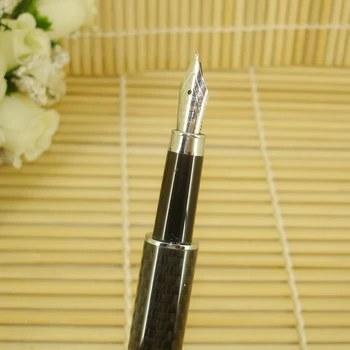 ACMECN Luxious Pilna Oglekļa Šķiedras Tintes Pildspalva Sudraba Apdari Šķidruma tintes Pildspalvas ar Sūkni Kārtridžu Biroja un Skolas Kaligrāfijas Pildspalva