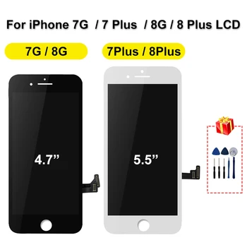 IPhone 7 7P 7 Plus LCD Ekrāna 3D Spēkā Touch Digitizer iPhone 8 8P 8 Plus Displejs un to Rezerves Daļas