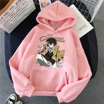 Bungou Klaiņojošiem Suņiem Osamu Dazai Anime Hoodies Sporta Krekls Drukas Tendence Vīriešu Apģērbu Hip-Hop Vīriešu Crewneck Hoodies Unisex Vintage