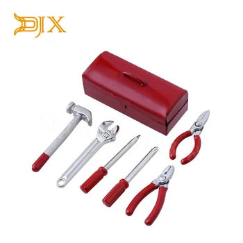 DJX Mini Metāla Red Hammer&Uzgriežņu atslēgu Instrumentu Kastē 1/10 RC Kāpurķēžu Auto Traxxas TRX-4 Tamiya CC01 Aksiālie SCX10 D90 D110 TF2
