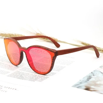 Jauna Dizaina Koka Saulesbrilles par Sievietēm un Vīriešiem,Polarizētās Lēcas Retro Vintage Saule Stikla Augstas kvalitātes UV400