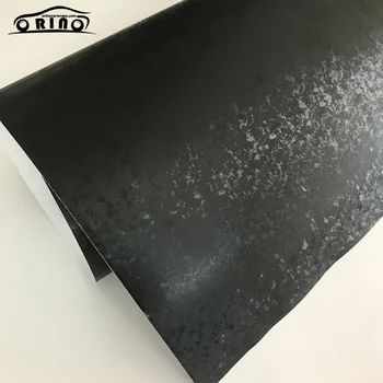 Titāna Tērauda Black Vinyl Wrap Plēvi, Auto Ietīšana Folijā Ar Gaisa Burbulis Bezmaksas DIY Auto Stils Decal Uzlīmes Aplaušana