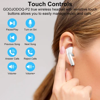 Bluetooth 5.0 Bezvadu Austiņas ar Dziļu Basu Bezvadu Bluetooth austiņas Austiņas Hi-Fi Skaņas Earbuds Bluetooth Trokšņa Samazināšana