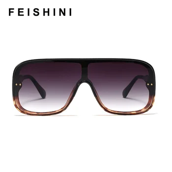 Feishini Lielgabarīta Plastmasas Saulesbrilles Sieviešu Slīpums Lēcu UV400 2020. gadam, Saules brilles Rāmis Toņos Zīmola Dāmas Brilles Unisex oculos