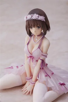 14cm ANIPLEX MAINĪT Kato megumi Apakšveļa poza kawayi meitene sēž anime attēls PVC rotaļlietu Kolekcija Apdare