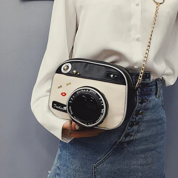 Modes PU Ādas Plecu soma, Siksna, Soma Stils Gadījumā kamera dizains cute mini ķēdes crossbody soma sieviešu maza vintage somiņu