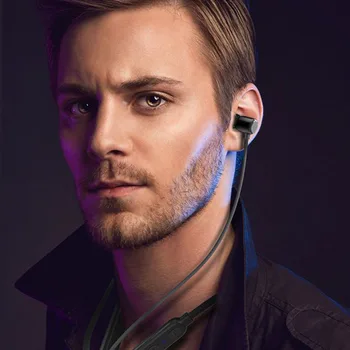 Bezvadu Austiņas Zālē Magnētiski Uzsūcas Slēdzis Neckband Pārvietojas Bluetooth Austiņas Mikrofons Mobilais Tālrunis