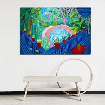 David Hockney Mākslas Cuadros Kanvas Glezna Izdrukāt Viesistabas Mājas Apdare Mākslas Mūsdienīga Sienas Māksla, Eļļas Glezna Plakāti Attēlu