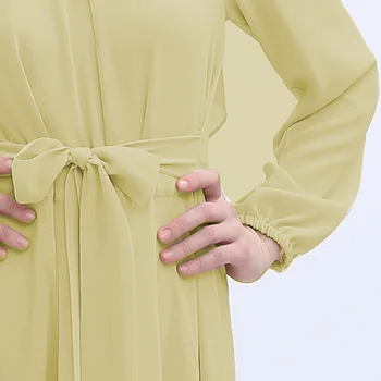 2020. Gadam Pavasara Vasaras Jauno Musulmaņu Gara Kleita Sievietēm Elegants Šifons Abaya Dubaija Vienkāršā Jilbab Drēbes Ramadāna Islāma Maxi Kleita Modes