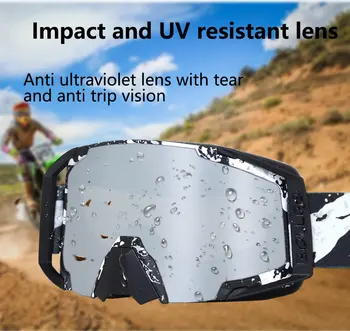 Motokrosa Brilles Slēpošana Anti-Miglas UV400 Vīrieši Sievietes Slēpošanas Brilles, Briļļu gadījumā Off-road Ķivere Spogulis Sporta Motociklu Brilles