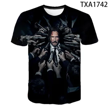 2020. gada Vasaras Jāņa Dakts, 3D Druka, T-kreklu apdruka Vīriešu Sieviešu Bērnu Īsām Piedurknēm Keanu Reeves Atdzist Filmu T Krekls Atdzist Streetwear Topi Tee