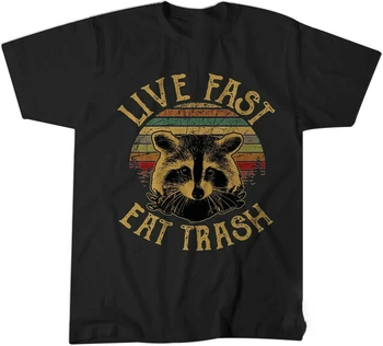 Vintage Live Fast Ēst Kastes Jenots Funny T T Krekls Mens Bērniem 0207 Retro Tee Krekls
