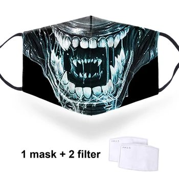 Ar Terro Neglīts Muti 3D Drukas Maskas Regulējams PM2.5 Salona Filtrs Papīra Masku Pretvēja Mazgājams Vīriešu Anti Dūmaka Masque