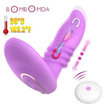Teleskopiskie Apkures Dildo Vibratoru Bezvadu Tālvadības pulti, Vibrācijas, Biksītes, G-Spot Klitora stimulators Anālās Seksa rotaļlietas Sievietēm
