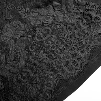 Viktorijas laika gotikas Ruffles Dobi Ārā Stiept adīt Bikses Modes Gadījuma Puse Uzliesmoja Mežģīnes, Sieviešu, Melnas bikses PUNK RAVE WK-347DDF