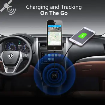 Auto Lādētāju GPS atrašanās vietas Balss Ierakstīšana USB Tracker DŽIMIJS HVT001 Divi USB Porti, Telefona Ar Slēpto SOS Klausīties-in-APP Google Karte