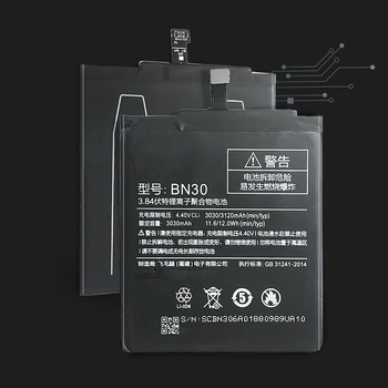 BN30 3030mAh Akumulatoru Xiaomi Redmi 4A Polimēru Uzlādējams Li-ion Akumulators