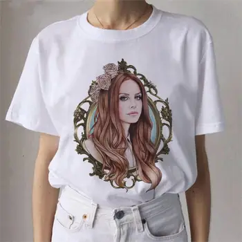 Harajuku T Sievietēm Jaunu 2020 Ikdienas Drēbes Lana Del Rey Iespiests T-krekls Kawaii Grafikas 90s Estētisko Sieviešu Tee Streetwear