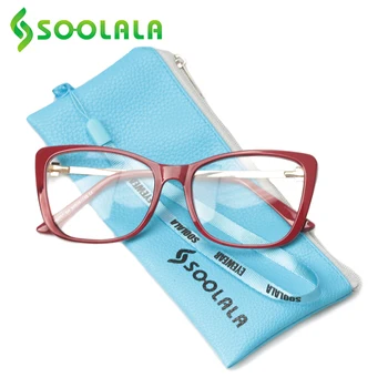 SOOLALA Lielgabarīta TR90 Lasīšanas Brilles Sievietēm Sakausējuma Krusta Ieroču Briļļu Rāmis Recepšu Lasītājs, Lasīšanas Brilles +0.5 0.75 4.0