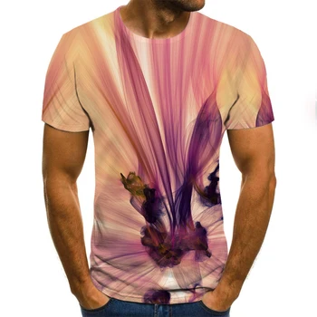 Tintes stilu vīriešu T-krekls 3D creative cloud grafiskais T-krekls vasaras ikdienas topi modes apaļu kakla krekls plus lieluma streetwear