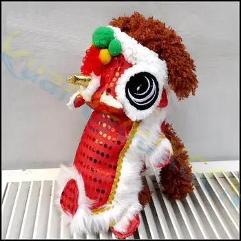 Pavasara Festivāls Rotaļu suns mētelis, ziemas kucēns kostīmu pet Lauva deju apģērba mazs suns, kaķis Tang uzvalku jauno gadu cat jaka