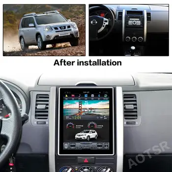 AOTSR Tesla Android 9 Auto Radio Nissan X-trail Qashqai Rouge 2005 - 2012 Auto Atskaņotāju, GPS Navigācijas PX6 DSP CarPlay Autoradio