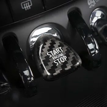 Nekustamā Oglekļa Šķiedras Motora iedarbināšanas Pogu Vāciņš Melns, piemērots Mini Cooper F54 F55 F56 F57 F60-2019