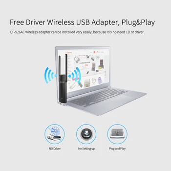 COMFAST KF-926AC V2 USB 3.0, WiFi Adapteri 2.4 GHz 5.8 GHz 1200Mbps Dual Band Wireless LAN Tīkla Kartes Wi-Fi Dongle Uztvērēju Jaunas