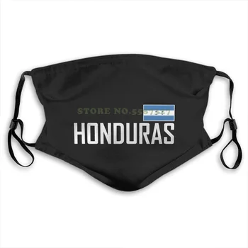 Sejas Maska Herren Unisex Kurzarm Hondurasa Ventilators Trikot Flagge Karoga Karibik Mazgājams Pusi Sejas, Lai Vīrieši, Sievietes, Dāmas Diy Maskas