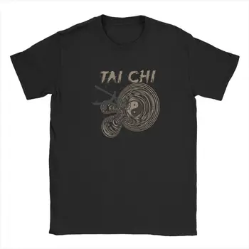 T Krekli Tai Chi Chuan Ķīniešu Kung Fu Smieklīgi Lakrosa Vīriešu T Krekls ar Apaļu Kakla Krekli 6XL