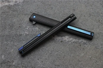 Maza pildspalva flip saliekamais nazis M390 asmens oglekļa šķiedras rokturis āra kempings multi-purpose medību kabatas EDC rīks
