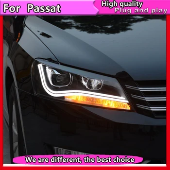 Auto Stils VW Passat B7 MUMS Verson 2012. -. Gadam priekšējie Lukturi, Lai Passat B7 Lukturu dienas gaitas lukturi H7/D2H Hid Bi Xenon Gaismas